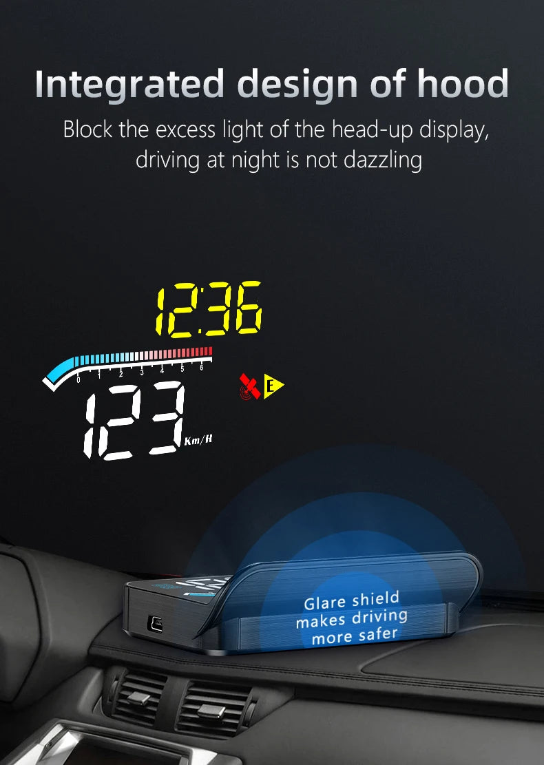 HUD Head Up Display OBD2 GPS Dual System Projector