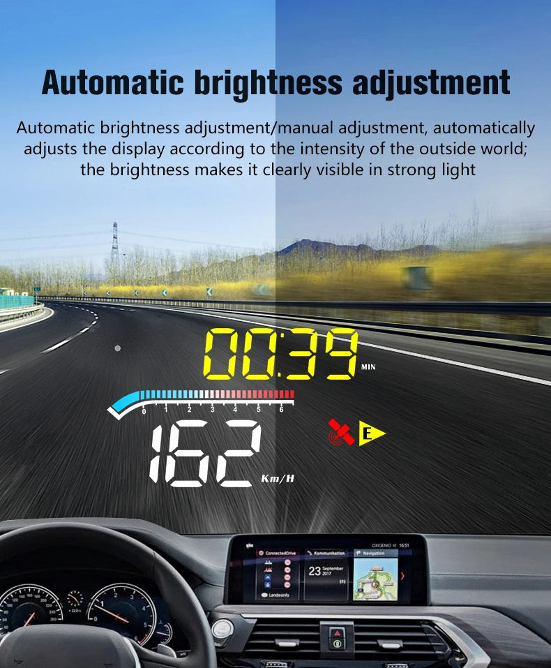 HUD Head Up Display OBD2 GPS Dual System Projector