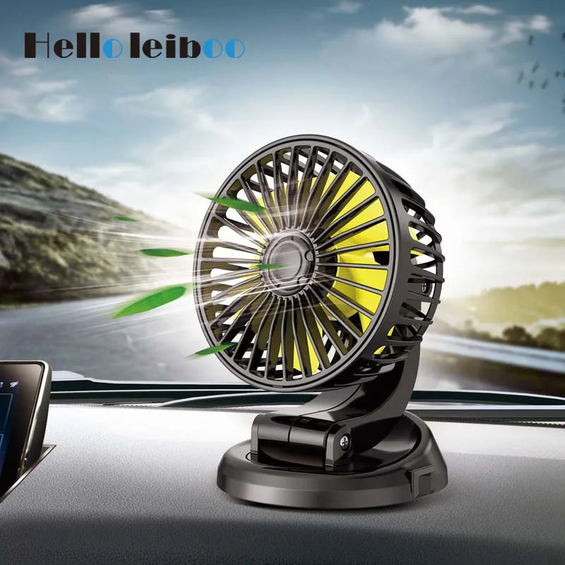 Car Multi Head Fan 360° Adjustable