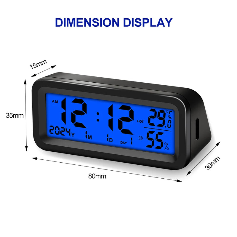 Solar Car LED Digital Clock