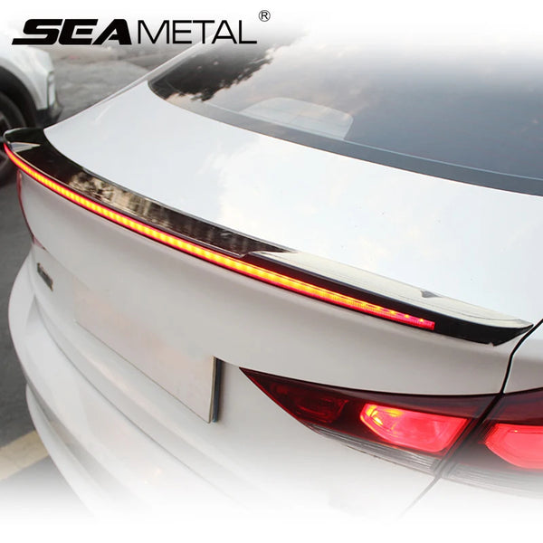 LED Light Universal Carbon Fiber Car Rear Spoiler