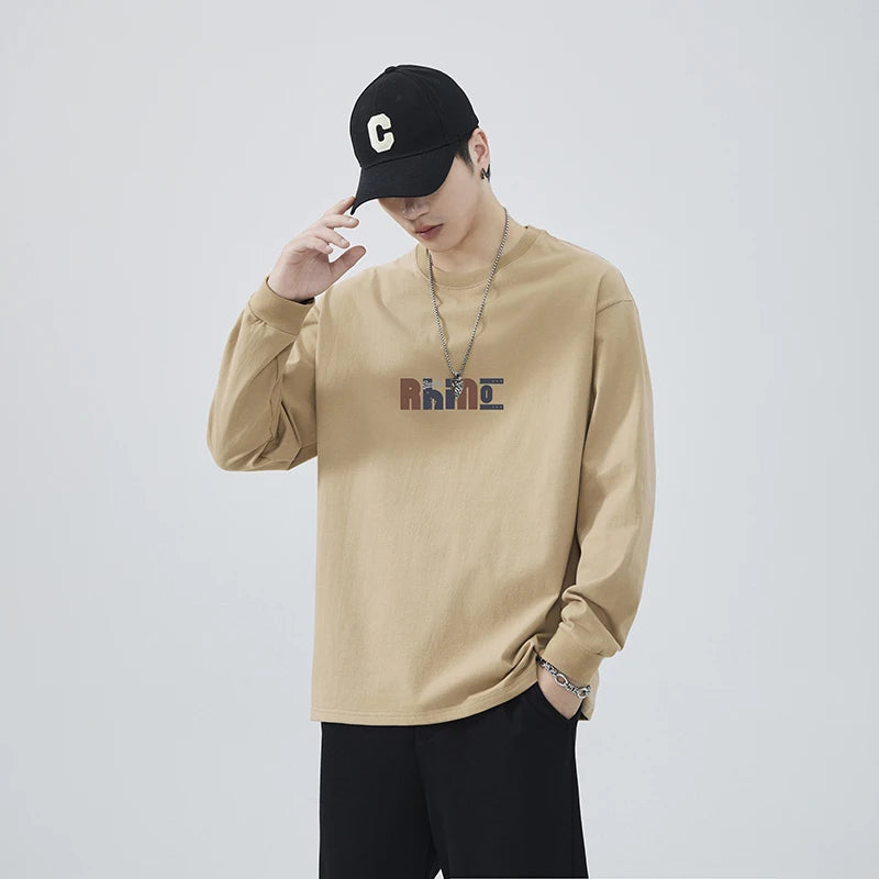 Trendy Loose Fit Long Sleeve T-Shirt for Men