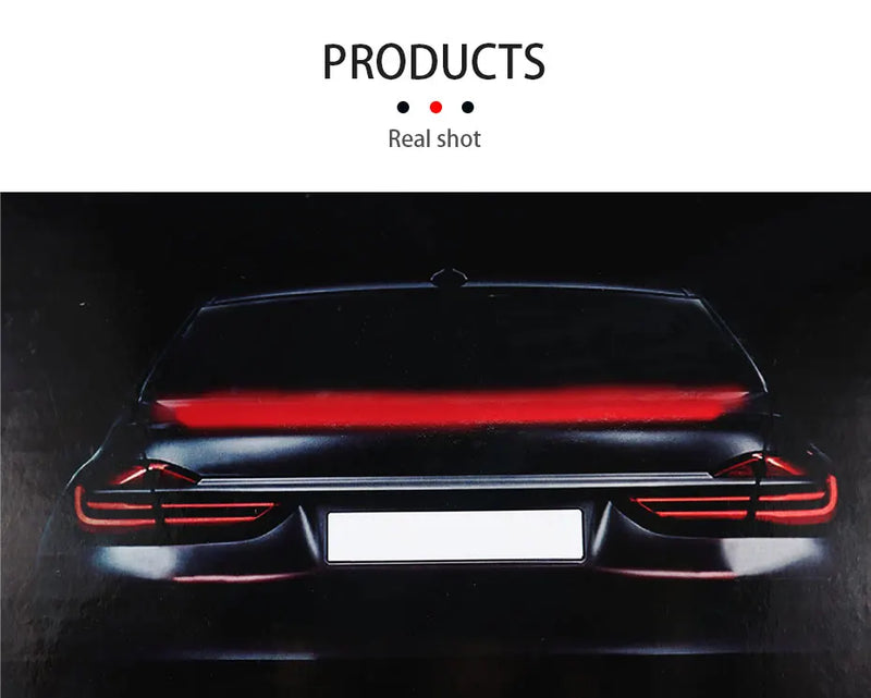 LED Light Universal Carbon Fiber Car Rear Spoiler